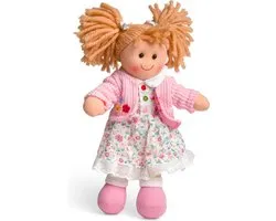 Stoffen Pop Poppy - BIGJIGS - Blonde Meisjespop - 28 cm