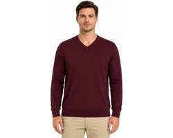 Krumba Heren Plus Maat Sweater: Katoen V hals Groot Lang Trui Groot Mouw Pullover