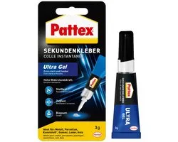 Pattex secondelijm Ultra Gel, 3 g, extra sterk en flexibel, oplosmiddelvrij