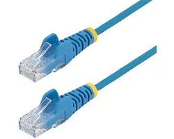 StarTech.com 5m Dunne CAT6 Ethernet Kabel, Blauw, Snagless, 100W PoE, UTP, LSZH, 28AWG Pure Koperdraad, Slim RJ45 Netwerk Patchkabel met Trekontlasting, Fluke Getest