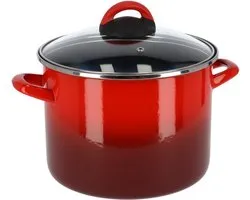 Magefesa Soeppan 20 X 20 X 15 Cm 4,8L -Staal Rood 2-delig