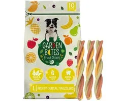 duvoplus Garden Bites - Fruity Dental Twizzlers Hondensnacks - Hondensnoepjes - Vegetarisch & Glutenvrij - Large 10st