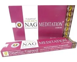 Bâtons d'encens Golden Nag Meditation (12 paquets de 15 grammes)