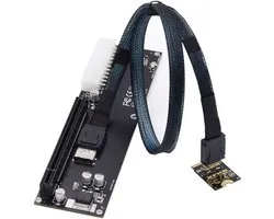 OCuLink SFF-8612 naar PCI-E 3.0/4.0 M.2 M-Key naar SFF-8611 host adapter voor eGPU/GPD Win Max2 externe grafische kaart & SSD