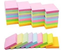 (36PCS) Mini Sticky Notes 1.5x2 in Post, 9 Pastel Colors Small Self Adhesive Note Pages Colorful Bulk Small Pads for Office, School, Home, 60 Sheets/Pad, Total 2160 Sheets