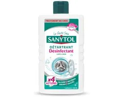 Sanytol Détartrant Désinfectant Lave-Linge – 250 ml – 4 Actions – Doodt 99,9% Bacteriën – Zonder Bleekmiddel
