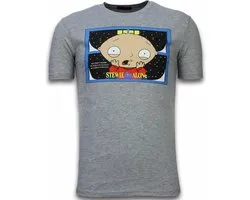 Mascherano Stewie Home Alone - T-shirt - Grijs