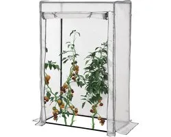 Outsunny - Serre à tomates - Acier - Plastique - 100 L x 50 l x 150 H cm - Wit