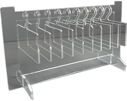 Acrylic Nail Hanger Display Stand with 10 Pieces Pendants - Multifunctional Desktop Organizer for Technicians - Portable Transparent Nail Sample Display .