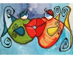 DD7.032 DIAMOND DOTZ® - 42x30cm - Fishy Kissy