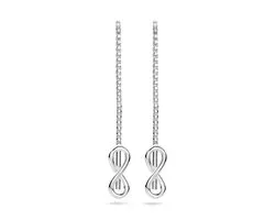 GLAMS - Boucles d'oreille longues Infinity - Argent