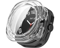 By Qubix - Hard case met screen protector (waterdicht) - Transparant - Geschikt voor Samsung Galaxy Watch Ultra / Ultra 2 - 47mm