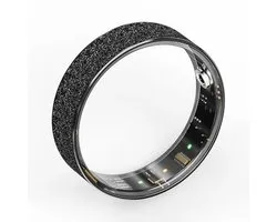 WizBay Premium Select® Zwarte FrostLook Smart Ring Dames Heren - Oplaad Case - Hypoallergeen - Hartslag & Slaap Monitor - IP68 Waterdicht - O2 Meting - Gesture Functie - Multiple Sport Modi - #11