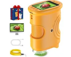 1000x Zoom Digitale Microscoop voor Kinderen - Draagbare Kinder Microscoop - Hand- en Zakmicroscoop - Lumelie Microscoop voor Tuin, Bos en Experimenten - Educatieve Wetenschapscadeau voor Kinderen 4 - 12 jaar - Foto & Video opslag - Tuinspeelgoed