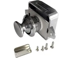 Push Button Catch Lock Kast Deurknop Caravan Boot Kast Lade Latch Bureau Lade Lock RV Meubelhandvat #13 - Pearl Nickel - Chroom - Nieuwste Collectie - Praktische Oplossing