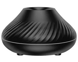 GELLDG Aroma diffuser - Aromatherapie luchtbevochtiger met vlammen - Draadloze aromatherapie diffuser - 7 vlamkleuren - Automatische uitschakeling bij laag waterpeil - Geschikt voor slaapkamers en yogaruimtes - Zwart