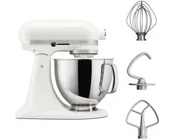 KitchenAid Artisan 5KSM125EPL - Keukenmachine - 4,8L - Porselein wit - 3 menghaken