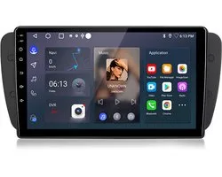Junsun Android 15 Autoradio Adapté pour Seat Ibiza IV 6J 2009-2013, 4GB+64GB, CarPlay sans fil & Android Auto, DAB+, GPS-Navigation, WIFI, Bluetooth, RDS, FM, SWC, Écran tactile IPS 9 pouces, DSP, Processeur Octa-core