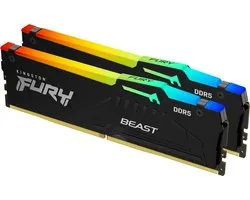 Kingston Fury Beast RGB KF560C36BBE2AK2-32 - RAM-geheugen - 32GB - 6000MT/s - DDR5 - DIMM - 2 x 16 GB