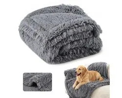 Couverture imperméable pour chien - tapis extra épais - couverture douce et chaude pour animaux - protège votre canapé - lavable en machine - couverture longue en fausse fourrure - convient aux chiens et aux chats - réversible - XS: 50 x 70 cm