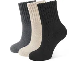 Dames thermische sokken - 3-pack - Dik gebreide sokken - One size fits all (35-42)