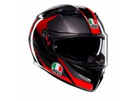 Casque AGV K3 E2206 Mplk Striga Noir Gris Rouge XS - Taille XS