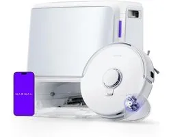 NARWAL Freo Z10 Robot Vacuum Cleaner and Mop with Anti-Burdock System, 15,000Pa, 75°C Cleaning, Drying, Automatic Lift, Self Emptying, Obstacle Avoidance, for Pet Hair