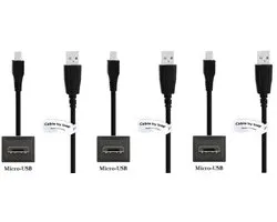 2 pièces câble Mini USB OneOne 1,8 m. Câble de charge Extra résistant. Câble de charge robuste convient pour Dell Mini 3, Mini 3iX, Nintendo Wii U Pro Controller (WUP-005), Fiio D03K, TP-Link TL-WN8200ND