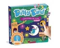 Ditty Bird- Ditty Bird Spanish Bedtime Songs Interactive Musical Sound Book for Toddlers 1- 3 Bilingual Libro Sonoro En Español Pin Pon