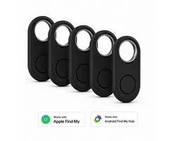 GPS Tracker - 5 stuks - Android & IOS Smart Tag - Key Finder zonder abonnement - Werkt met Google Find My Device & Apple Find My - Water en stofdicht - Geschikt voor kinderen/honden/katten/koffers