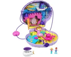 Sac coquillage compact Pocket Tiny Power avec bandoulière, toutes sortes de figurines marines amusantes, micro-poupées sirènes Polly et Lila, 2 accessoires et feuille d'autocollants, pour enfants à partir de 4 ans, GNH11