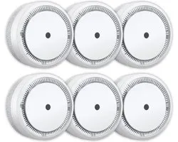 ELRO FS8010 Détecteur de fumée Design compact Batterie de 10 ans - Conforme à la norme EN 14604 - 6 pièces