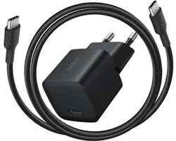 Chargeur mural Belkin USB C 25 W avec câble USB C vers USB C 1 m - Zwart
