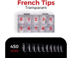 Joyage Square Nagel tips Transparant - 450 stuks - French Tips Clear - Nepnagel tips - Nagel tips transparant – Nageltips voor gelnagels – Nagel tips acryl – Transparante nageltips Transparante nagels – Fake nails clear - Nepnagels - Kunstnagels