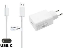 Chargeur rapide OneOne + câble USB C robuste de 2,0 m. Chargeur à charge Quick 33 W. Adaptateur de chargeur compatible avec Samsung Galaxy S10, S10+, S10e, S10 FE, S10 Lite, Z Flip 4, Z Flip 5, Galaxy Tab S9, S9 FE, Tab S10+, S10 FE+, S10 Ultra