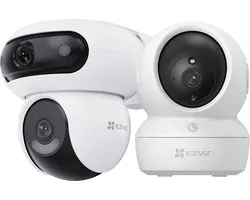 EZVIZ H90 Dual 2K+ Beveiligingscamera + H6c Pro 4K Binnencamera - Dual Lens, AI-Detectie en Nachtzicht - Binnen- en Buiten Camera Bundel - Wit