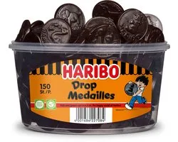 Haribo Drop Medaille - drop - 150 stuks silo