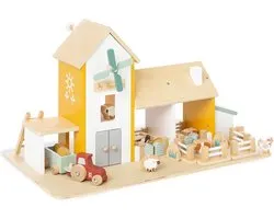 Pinolino boerderij Henro met accessoires – houten speelgoed set