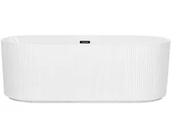 Vrijstaand Bad 170x78x58 cm – Geribbeld Design - Wit - Met overloop