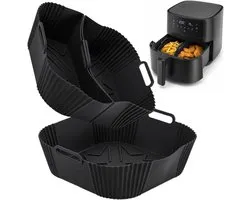 3 stuks airfryer siliconen vormen voor heteluchtfriteuse, 6,2 l, herbruikbaar, accessoires voor heteluchtfriteuses van Tefal, Ninja, Cosori, Russell Hobbs en Chefman