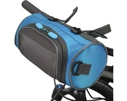 Sacoche de vélo pour guidon avec support pour smartphone – étanche – Sac de vélo pour guidon – Support pour smartphone vélo – Jusqu'à 6,2 pouces - bleu