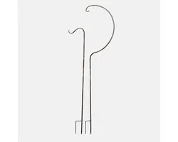 LOBERON Piquet de jardin lot de 2 Omirah gris antique