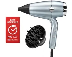 BaByliss Hydro-Fusion 2100 Föhn D773DE - Advanced Plasma Technologie - Diffuser - 2100 Watt