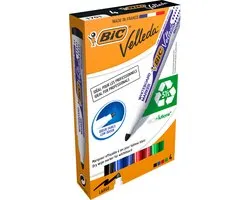 BIC Velleda 1701 ECOlutions Whiteboard Stiften Medium Kogelpunt - Diverse Kleuren - Pack van 4 Stuks
