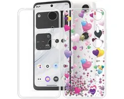 Case for XReal Beam Pro (6.5 inch), 2 Pieces Ultra Thin Shockproof Phone Case, Soft TPU Bumper Silicone Cover for XReal Beam Pro - Transparent + Pink Balloon