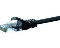 Danicom CAT6 UTP patchkabel - 1,50 meter zwart - CCA - netwerkkabel - internetkabel - UTP kabel - RJ45 - 1000 mbit/s