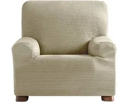 Sofa Cover élastique 1 place Polyester - Katoen Ecru 37 x 29 x 5 cm - Housse de protection pour Canapés