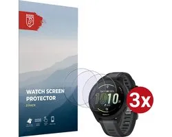 Rosso 9H Tempered Glass - Screen Protector Geschikt voor Garmin Forerunner 165 Music - 3-Pack