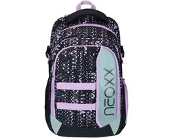 neoxx schoolrugzak met laptopvak Active Pro School Backpack Purple Crush paars zwart