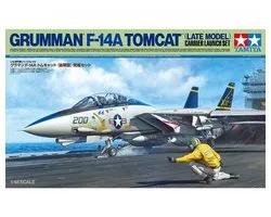 Tamiya Modelbouwpakket Militaire voertuigen - 61122 Grumman F-14A Tomcat Late - Carrier Launch Set Plastic - 1:48 - Modelbouw